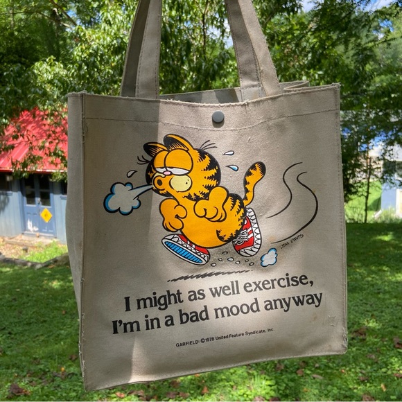 1970s Vintage Garfield Tote Bag - Picture 1 of 6